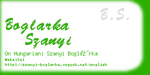 boglarka szanyi business card